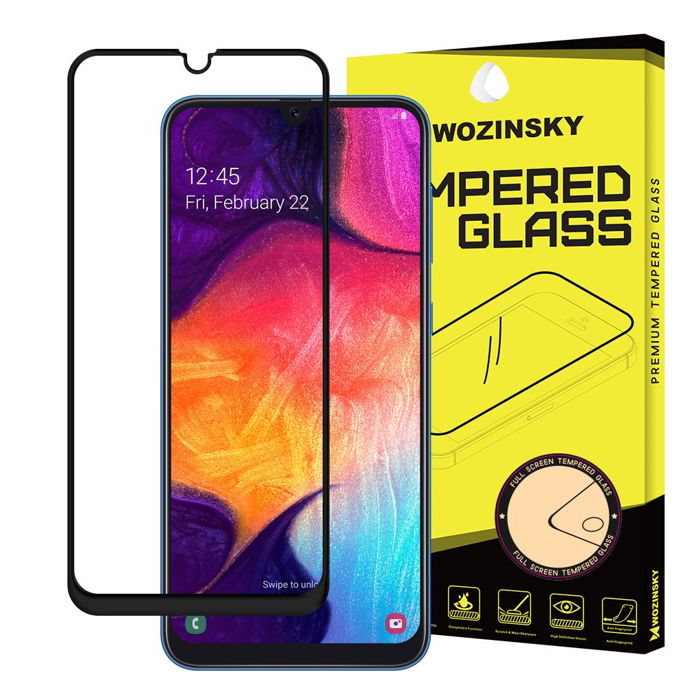 Stab Bear Strawberry Folie Wozinsky Tempered Glass Samsung Galaxy A50 / Galaxy A30s / A30 black  - Minitel.ro